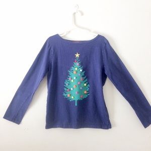 🌿 MINI BODEN Christmas Tree Long Sleeve Shirt